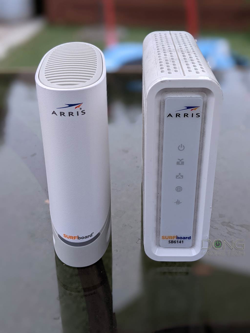 Tips on Getting High-Speed Internet: It's Fiber vs. Cable (Coaxial) or ONT vs. Modem 4 ARRIS Surfboard S33 Next to SB6141