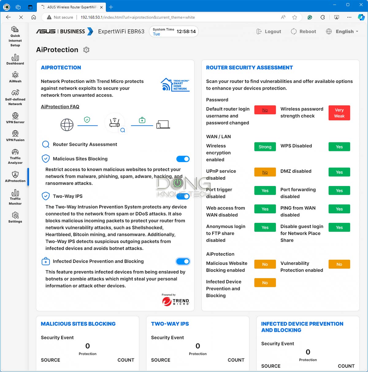 Asus ExpertWiFi Overview (vs. ZenWifi): A New Mesh-Ready SOHO Hardware Series 9 ASUS ExpertWiFi EBR63 Web User Interface AiProtection