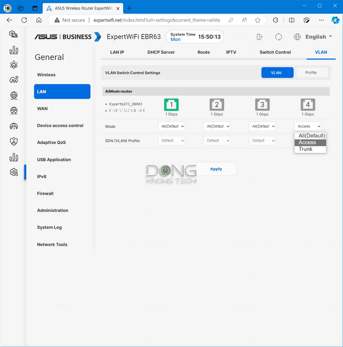 Asus ExpertWiFi Overview (vs. ZenWifi): A New Mesh-Ready SOHO Hardware Series 11 ASUS ExpertWiFi EBR63 Web User Interface VLAN