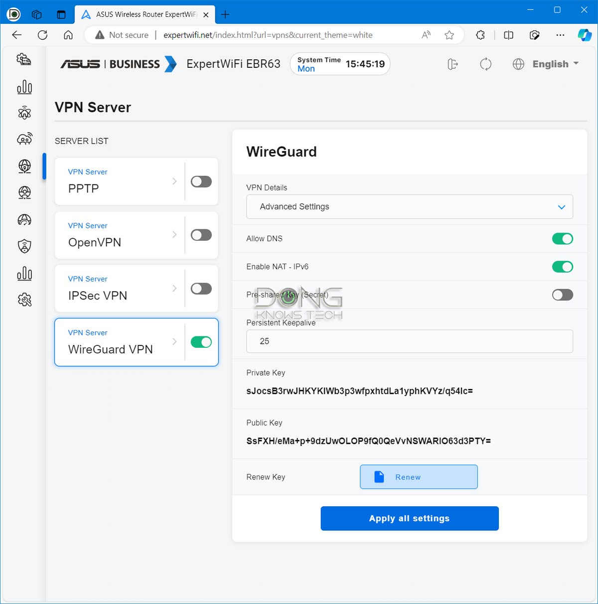 Asus ExpertWiFi Overview (vs. ZenWifi): A New Mesh-Ready SOHO Hardware Series 7 ASUS ExpertWiFi EBR63 Web User Interface VPNs