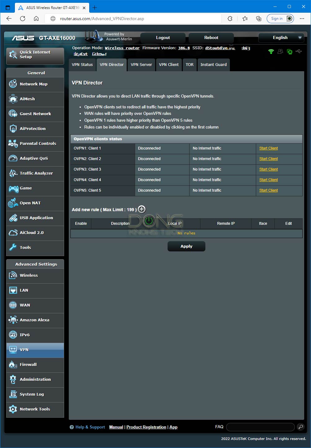 AsusWRT Firmware vs. AsusWRT-Merlin, Explained: Everything Behind the Routers' Wi-Fi "Magic" 12 Asus GT-AXE16000 AiMesh with Merlin Firmware Tor and VPN Director Support