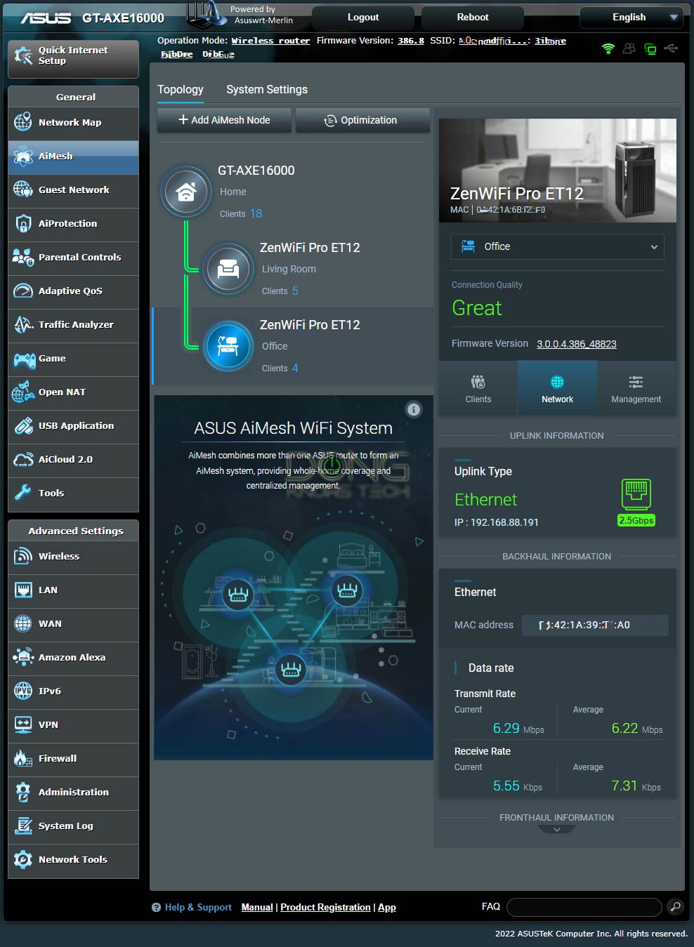 AsusWRT Firmware vs. AsusWRT-Merlin, Explained: Everything Behind the Routers' Wi-Fi "Magic" 14 Asus GT-AXE16000 AiMesh with ZenWiFi Pro ET12 Merlin Firmware
