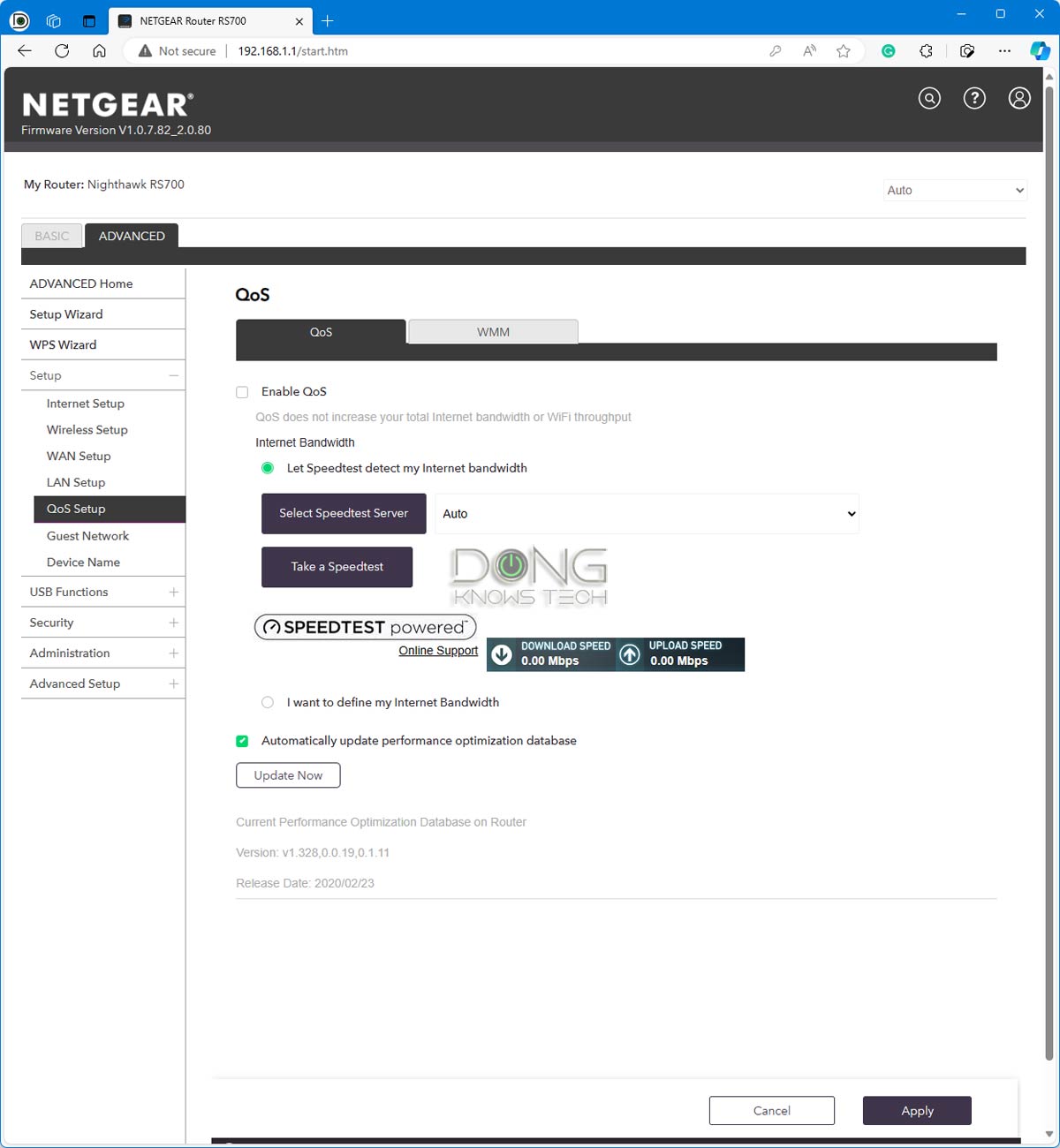 Nighthawk RS700S Review (vs. Asus RT-BE96U): A Top-Performance Wi-Fi 7 Contender 20 Netgear RS700S QoS