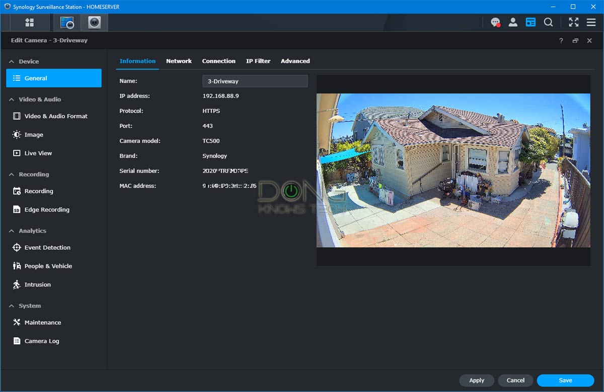 Synology Surveillance Station Review: The Most Flexible DIY Security Cam System 14 Synology Cam Settings