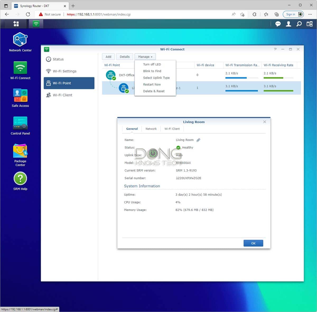 Synology Mesh Review: A Friendly Way to Create a Pro Wi-Fi System at Home 7 Synology Mesh SRM 1.3 Interface