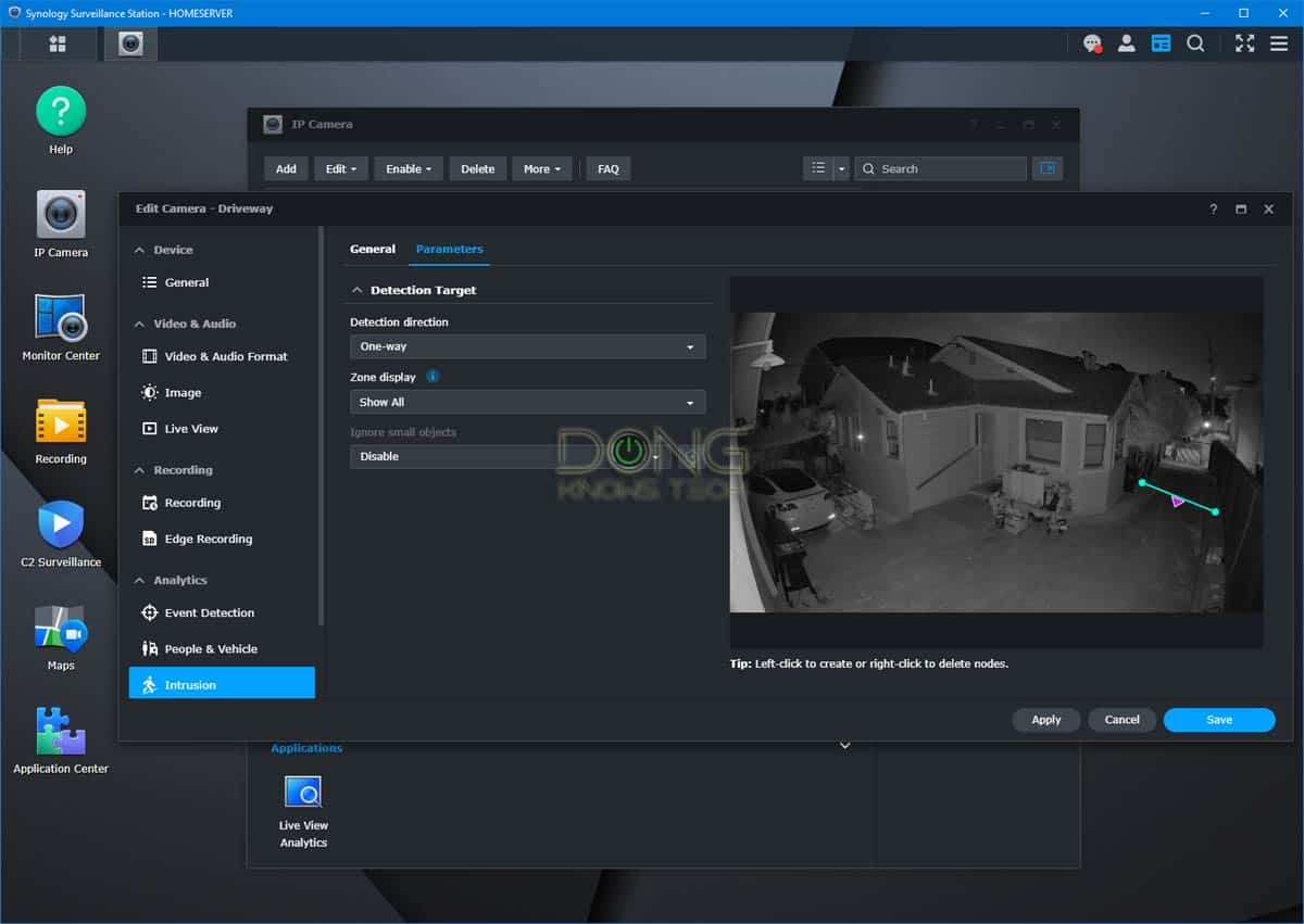 Synology TC500 Review (vs. BC500): Surveillance Station's Solid Turret Cam 8 Synology TC Cam Intrusion Detection