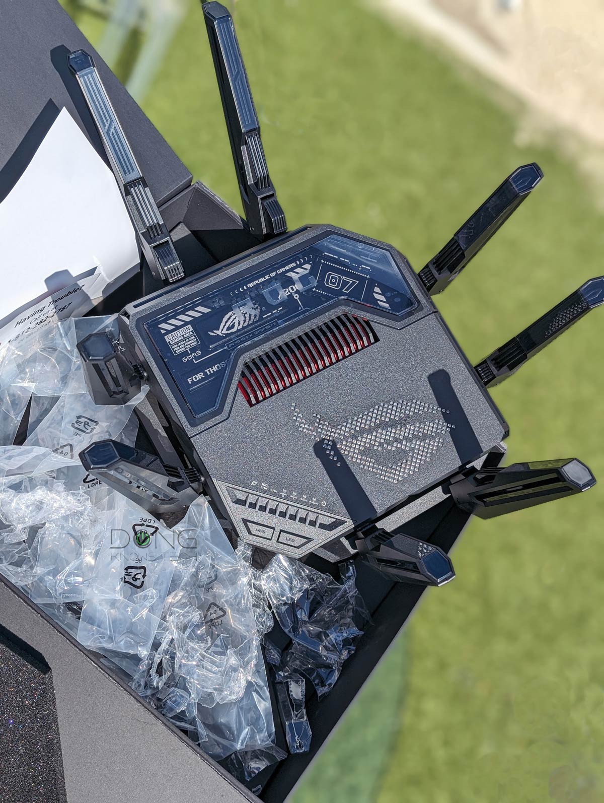Asus ROG Rapture GT-BE98 Pro Review (vs. Netgear RS700S): An Excellent Next-Gen Top-tier Gaming Router 13 The Asus GT-BE98 Pro includes a large amount of plastic wraps